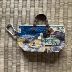 KALDI カルディ　ポーチ　カラビナ付き　小物入れのサムネイル