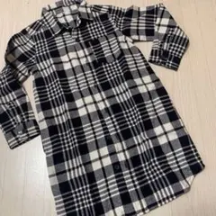 未着用　デビロック 110cm チェック柄長袖シャツワンピース
