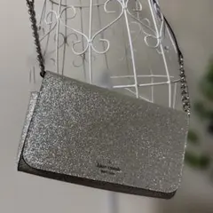 ケイトスペード グリッター/シルバー　ショルダーバッグお財布ショルダー