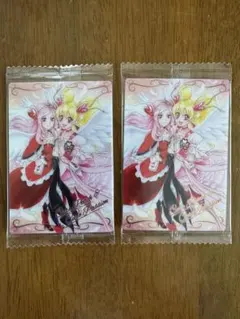 プリキュアカードウエハース9 キュアピーチ＆キュアパッション SR 2枚セット