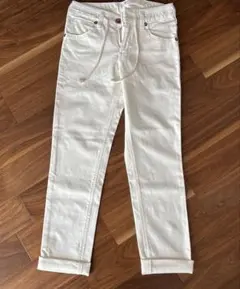 エドウィン　ジャージーズ　テーパード　ホワイトデニム　白