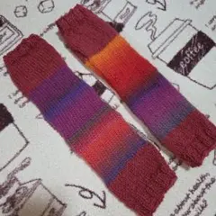 暖色系ハンドウォーマー　ハンドメイド