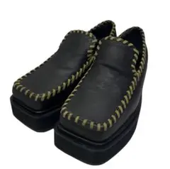 ECKHAUS LATTA　レザーヒールローファー ブラック サイズ：36