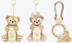 ダッフィー シェリーメイ カチューシャホルダー＆カラビナ付きペットボトルホルダー