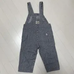 U.S.A ストライプ コットンオーバーオール