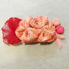 リボン しぼり　ヘッドドレス　梅の花　753　七五三 髪飾り 前撮り 932