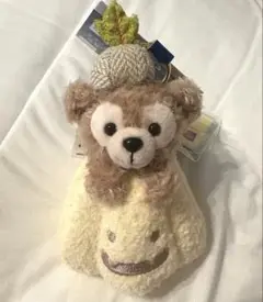 上海ディズニーハロウィン　かぼちゃダッフィーぬいぐるみキーチェーン