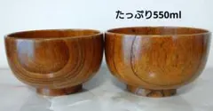 木製 そば椀スリ漆2客(大汁椀 丼)のサムネイル