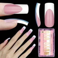 新品　NOVO OVO フレンチネイルチップ 15サイズセットのサムネイル