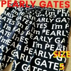 PEARLY GATES★パーリーゲイツ★総柄パンツ★ネイビーホワイト★5★美品