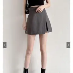 インパン裏地付きラップ風ミニスカート[ai86