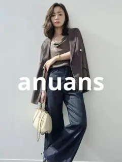 【新品タグ付き】anuans シアーテーラードジャケット brown 1サイズのサムネイル