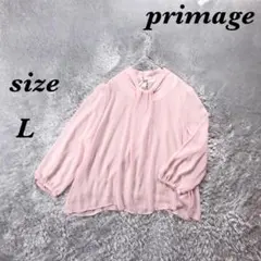 primage プリメージュ (L)長袖ブラウス セレモニー 裏地付 シースルーのサムネイル