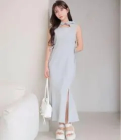 リップサービス 定価13750円フーディーマーメイドカットワンピース　グレー