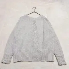 yt050 良品✨エヘカソポ 透かし編みカーディガン 長袖 アイボリー ガーリーのサムネイル