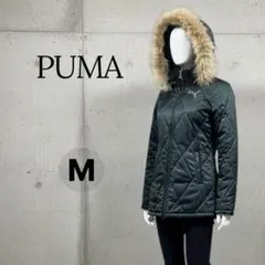 【美品】PUMA プーマ キルティングジャケット M ラインストーン 黒