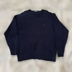 polo Lalphlauren ラルフローレン　ネイビー　コットン　ニット