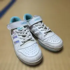 #adidas スニーカー 21.0cm ホワイト/水色