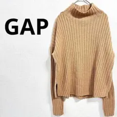 123 ギャップ　GAP 長袖セーター　ニット　ハイネック　トップス　無地　茶系