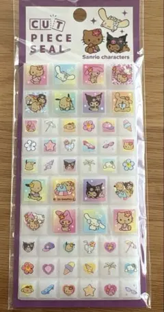 正規品　サンリオ カットピースシール　タイルシール　日焼けキティ
