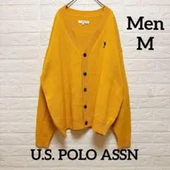 U.S. POLO ASSN. カーディガン Lサイズ イエロー ニット 羽織り