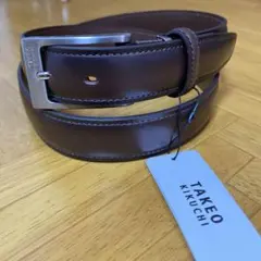 【新品タグ付き】TAKEO KIKUCHI ブラウンレザーベルト