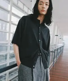 T/C BASIC HALF SLEEVE KNIT SHIRT