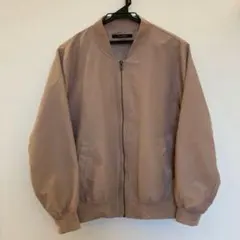 BLUE STRIVE ブルゾン　MA-1ジャケット　ピンクベージュ　M