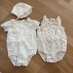 H&M ベビー ロンパース 2枚セット 帽子付き 80cmのサムネイル