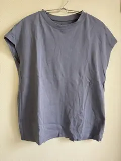 無印良品 フレンチスリーブ　Tシャツ ブルーグレー Mサイズのサムネイル