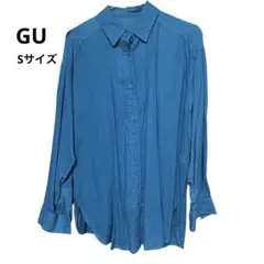 【GU】長袖シャツ リネンブレンドオーバーサイズシャツ Sサイズ