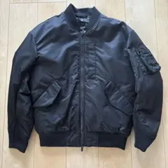 +J ブラック ハイブリッドダウンオーバーサイズMA-1ブルゾン