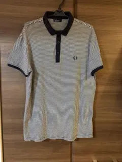最終値下げ！　FRED PERRY ストライプ ポロシャツ　XL