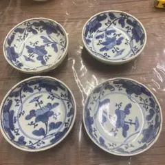 中国　明時代　清時代　小皿　小杯　レンゲ3点まとめ　アンティーク　送料込み901 中国 明時代 清時代 小皿 小杯 レンゲ3点まとめ アンティーク