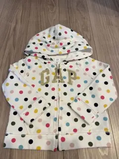 水玉ベビーパーカー　babyGap　90　上着　トレーナー　ベビー服