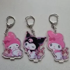 マイメロディ・クロミアクリルキーホルダー3個セット