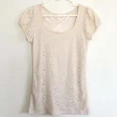 【美品】BYEBYE Mサイズ　レース トップス カットソーのサムネイル