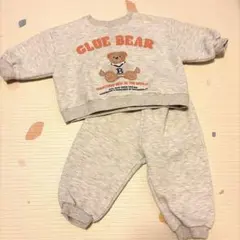 韓国ベビー服　クマ柄スウェットセットアップ