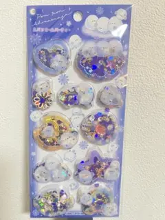 シマエナガ　スパンコールパーティーシール♥︎︎∗︎*゜ボンボンドロップシール