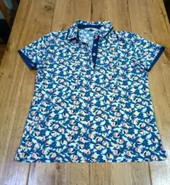 Munsingwear ポロシャツ　ゴルフウェア レディースL　総柄ポロシャツ