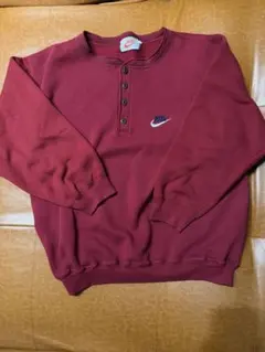 90s 銀タグ Nike ヘンリーネック スウェット