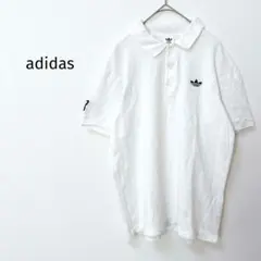adidas アディダス　デサント　半袖ポロシャツ　トレフォイルロゴ　綿100%