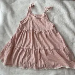 H&M ピンク ノースリーブ ワンピース 12-18ヶ月(80サイズ)