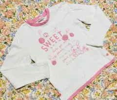 ✳︎リーシードュー✳︎ピンクロゴ白カットソー✳︎130cm