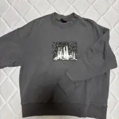 H&M メンズ　Lサイズ　スウェット　トレーナー　長袖　グレー