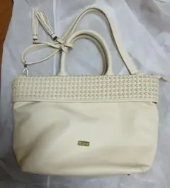 Ungrid アイボリー ショルダーバッグ