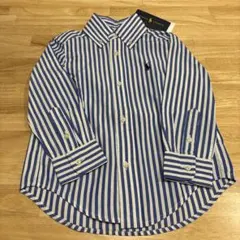 【新品タグ付き】Polo Ralph Lauren ストライプ長袖シャツ 100