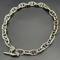 ネックレス シェーヌダンクル チェーン 50cm シルバー 925 ヴィンテージ HERMES - hermes シェーヌダンクル ネックレス 50cm 希少 ヴィンテージ
