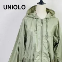UNIQLO Uユニクロユー　フーデッドブルゾン ナイロンパーカー　綿100%