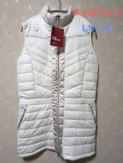 ◇新品・未使用◇ ホワイト キルティング ベスト スターストレッチ Lサイズ